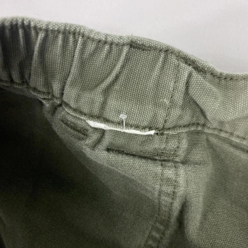 Savane Cargo Shorts Mens Large Green Elastic Waist Utility‎ Pockets Casual